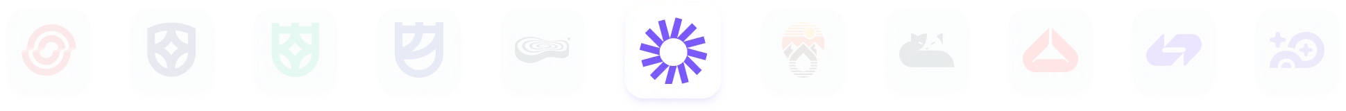 Icons of different brands - your brand at the centre